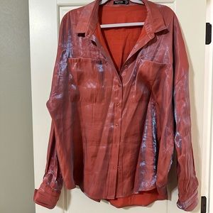 NastyGal Iridescent Button Down